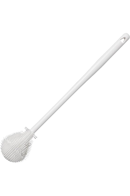 Beyaz Renk Silikon Biberon ve Kavanoz Temizleme Fırçası