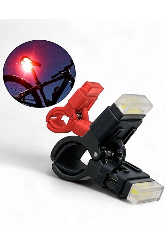 LEDli Bisiklet ve Scooter İkaz Lambası | Su Geçirmez, Şarjlı Arka Lamba