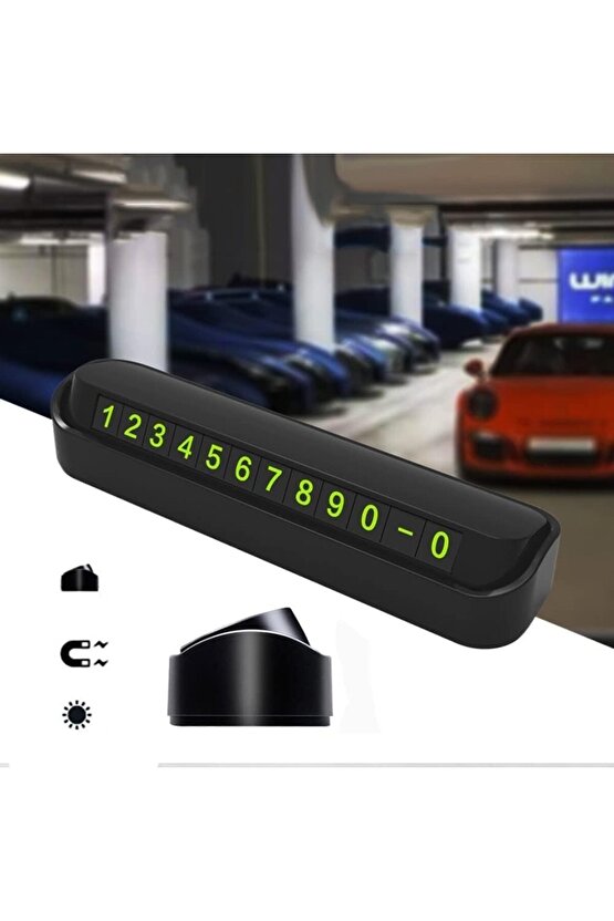 Araç Torpido Üstü Aç Kapa Numaratör, Fosforlu Numaratör, Park Numaratör, Oto Cam Kartı