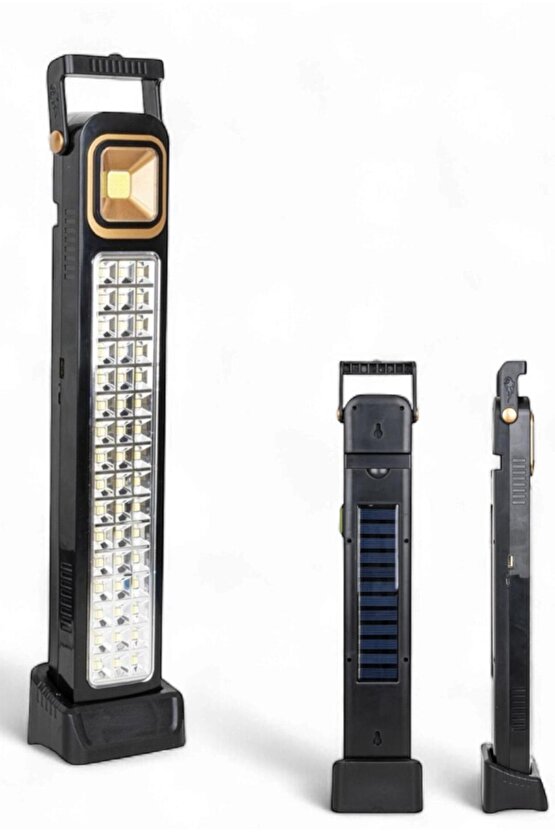 48 LEDli 45W Güneş Enerjili ve Şarjlı Işıldak | Solar Kamp Lambası