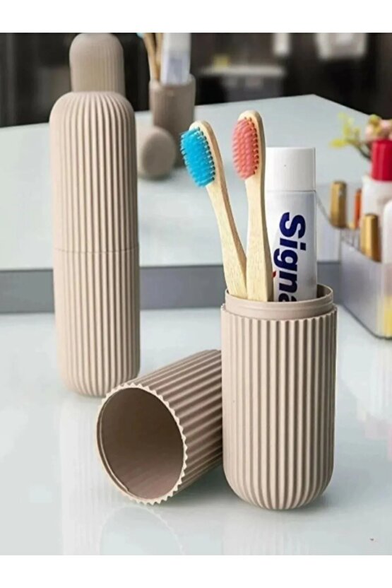 KREM Diş Fırçası, Diş Macunu Seyehat Saklama Kabı Çok Amaçlı Organizer