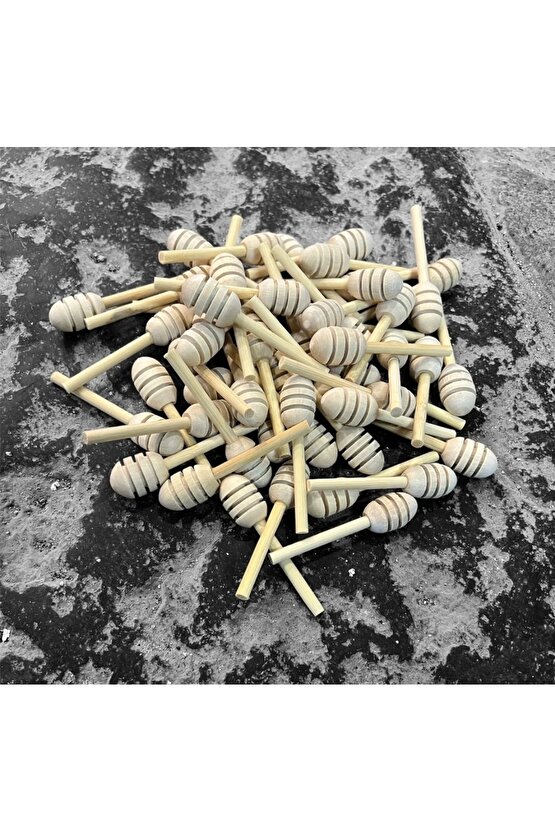 Ahşap El Yapımı Doğal Mini Bal Kaşığı Seti 6lı 6 cm Ahşap Daldız