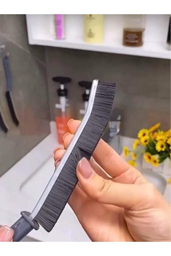 (2 Adet) Çok Amaçlı İnce Temizlik Fırçası - Derz Arası Banyo Mutfak Lavabo Detay Temizleme Fırçası