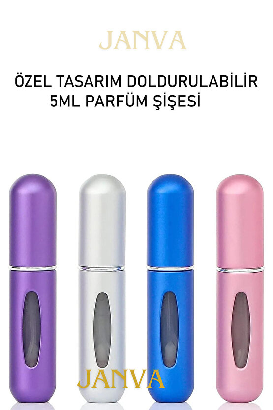 Parfüm Şişesinden Çanta Içi Mini Doldurulabilir Seyahat Cep Yedek Parfüm Şişesi 5 ml 1 adet