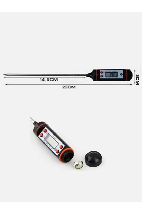 Dijital Gıda Termometresi Gıda Et Su Süt Mama Banyo Suyu Sıcaklık Ölçer Mutfak Gıda Termometresi