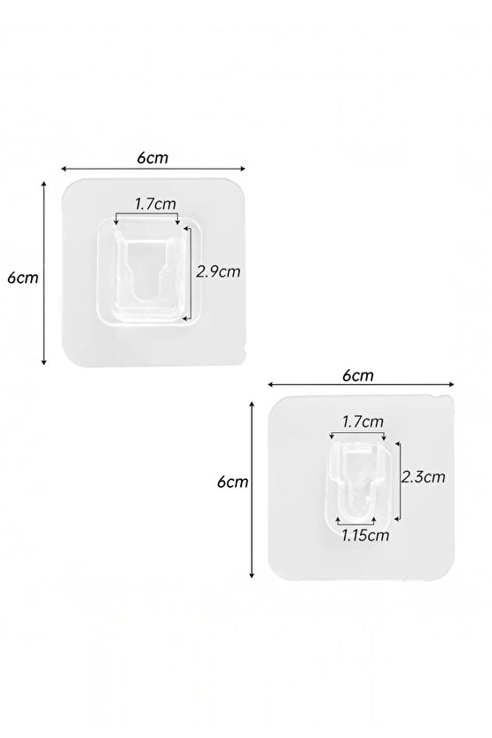 Tekli Paket Ayarlanabilir Çift Taraflı Yapışkanlı Askı Aparatı