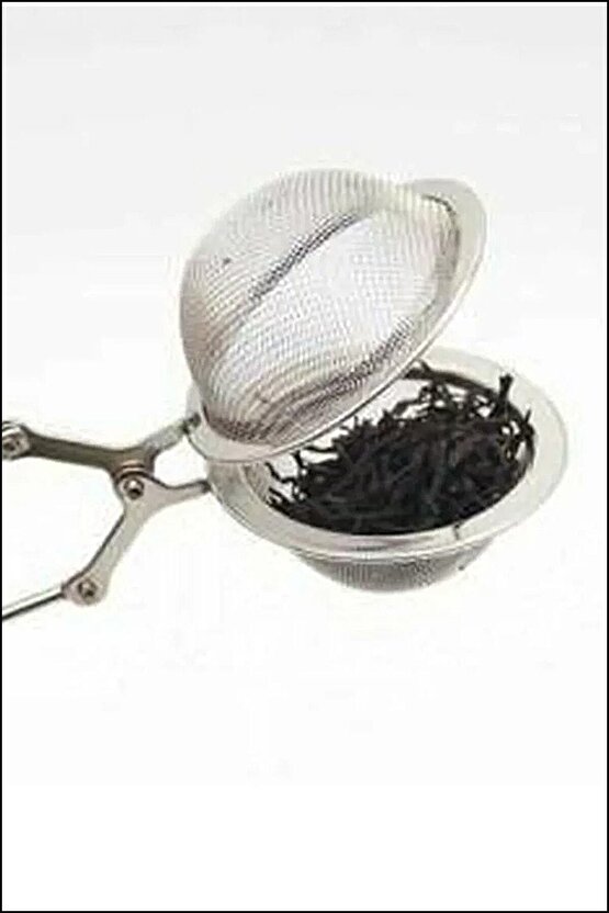 Paslanmaz Çelik Bitki Çayı Süzgeçi , Demleme Maşası 2li