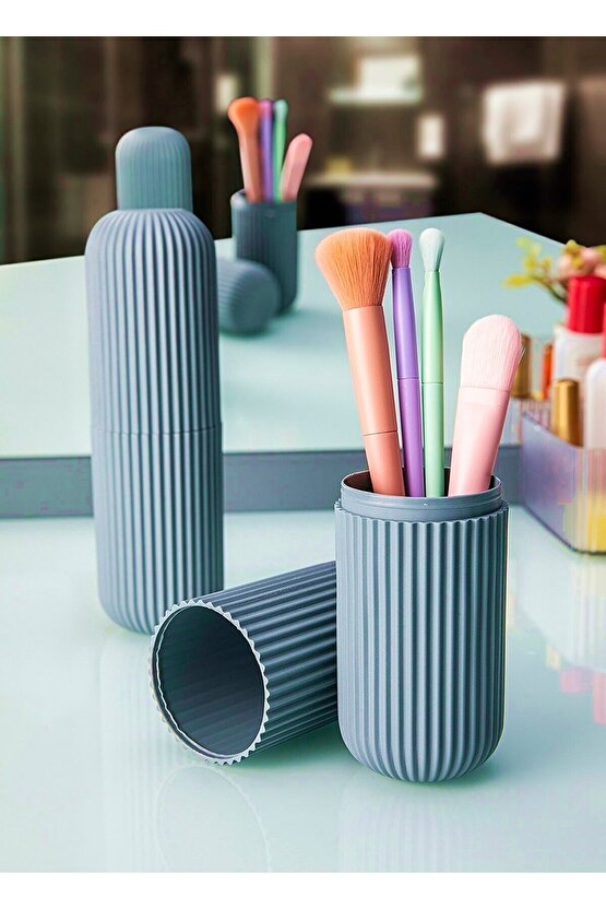 Seyahat Saklama Kabı Diş Fırçalık Organizer Banyo Kutusu Çok Amaçlı Makyaj Kutusu Gözlük Kutu 1 Adet