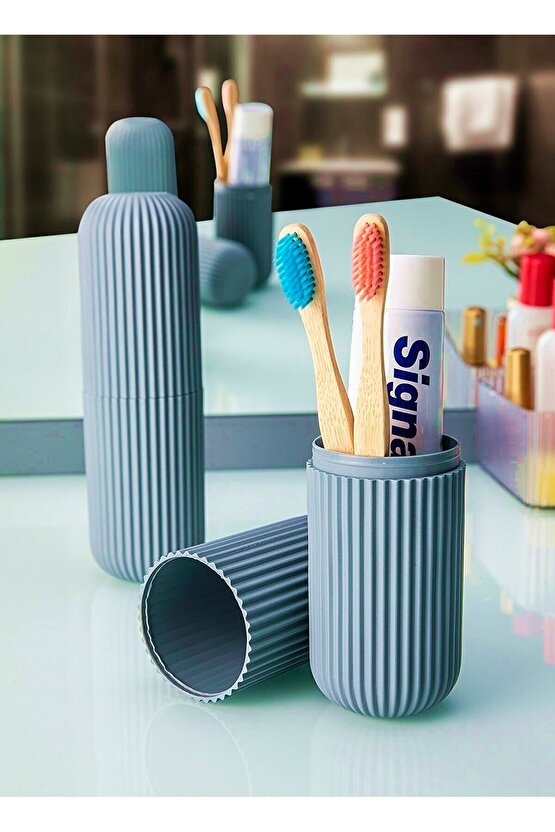 Seyahat Saklama Kabı Diş Fırçalık Organizer Banyo Kutusu Çok Amaçlı Makyaj Kutusu Gözlük Kutu 1 Adet