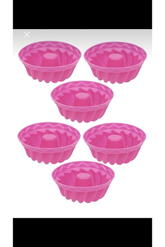 6 Adet Silikon Muffin Kek Kalıbı