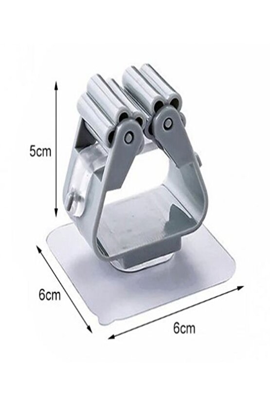 (4 ADET)Yapışkanlı Pratik Mob Paspas Vilada Fırça Faraş Süpürge Askısı Çok Amaçlı Askılık