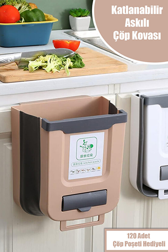 Katlanabilir Askılı 6 Litre Çöp Kovası