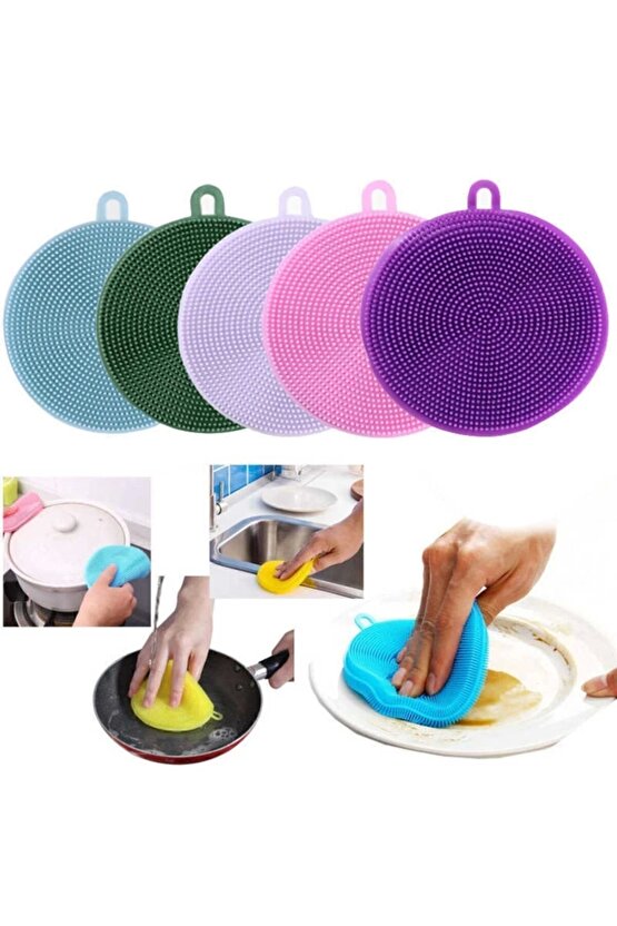 2 Adet Silikon Bulaşık Yıkama Fırçası Tükenmeyen