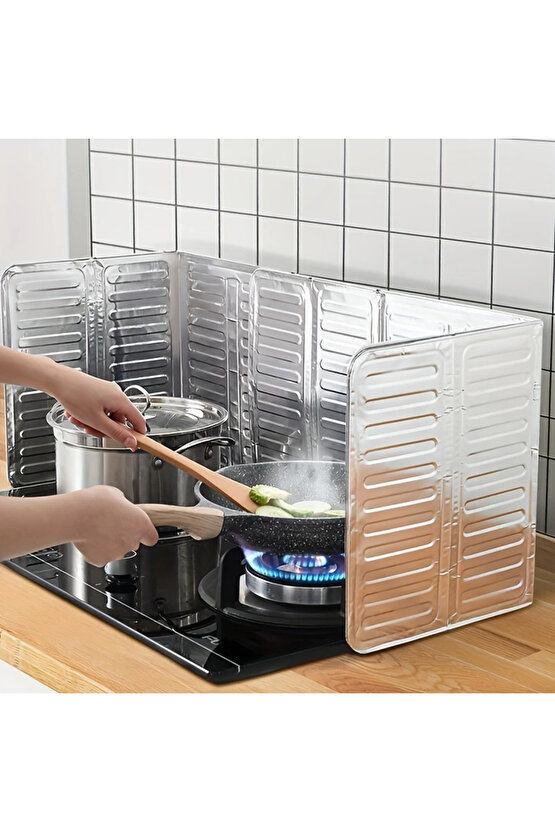 1 Adet Yağ Sıçratmaz FOLYO Ocak Arkası Koruyucu Panel 32,5×84cm Alüminyum Leke Önleyici