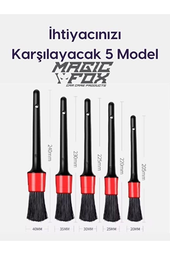 Detaylı Araba Temizlik Fırçası  Seti