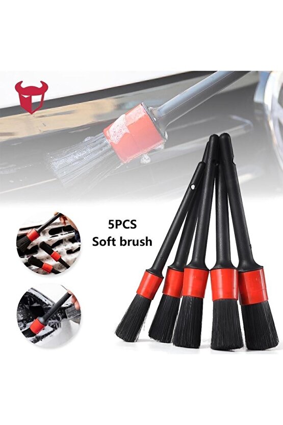 Main Shop Detaylı Temizlik Fırçası 5li Set Araç Oto Araba Temizlik Fırçası