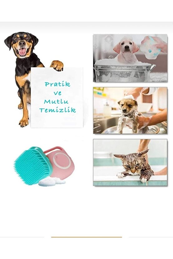 Şampuan Hazneli Silikon Duş Fırçası Yeşil Hn55