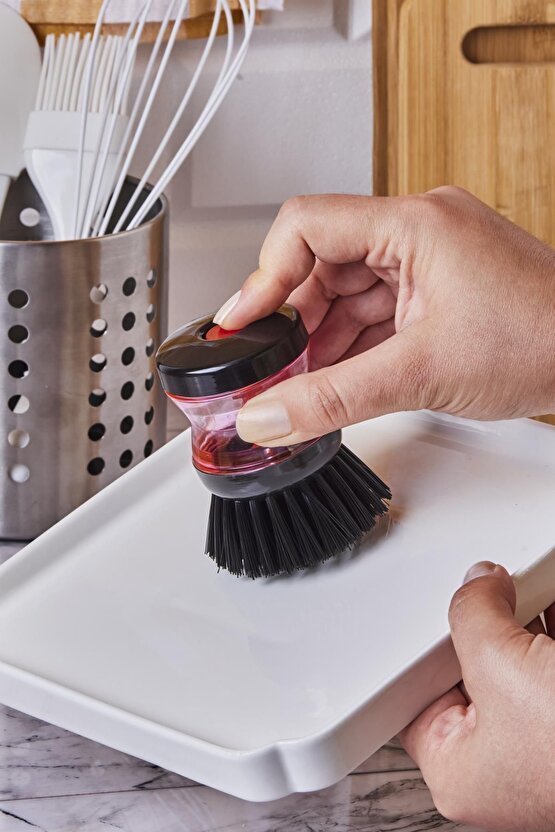 Doffy Deterjan Hazneli Yeni Nesil Bulaşık Fırçası Pembe