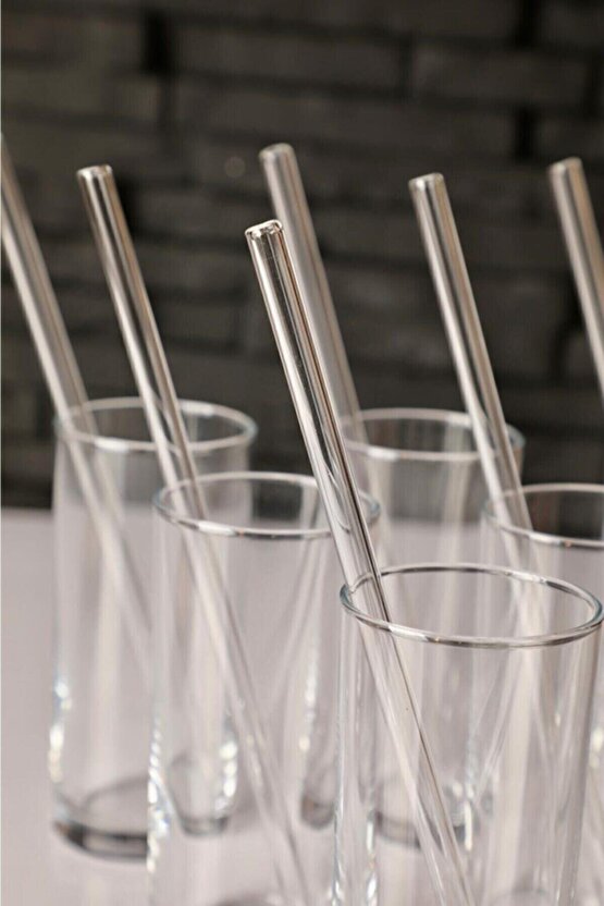 Şeffaf 6lı Cam Eğimli Pipet