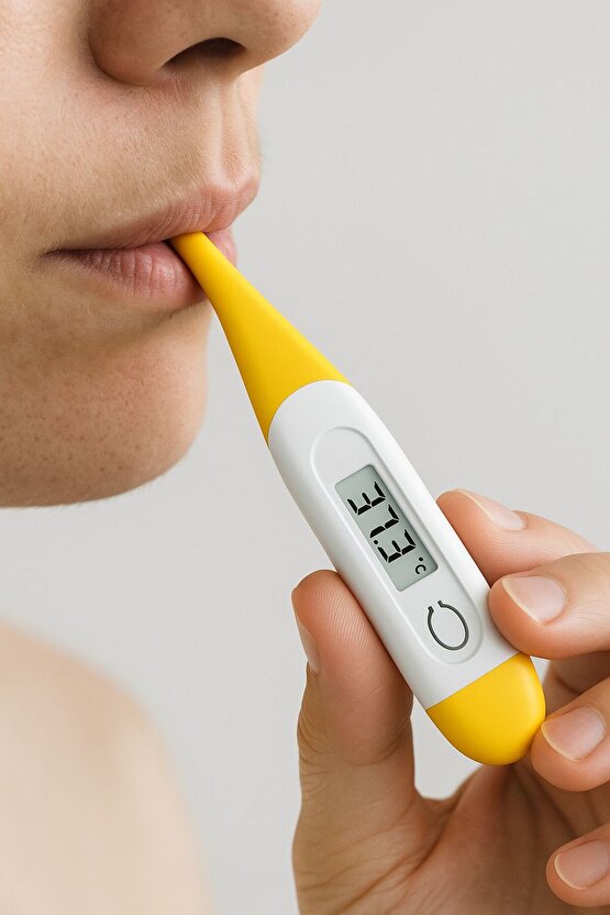 Dijital Uçlu Ateş Ölçer Termometre – Esnek Uçlu, Sarı