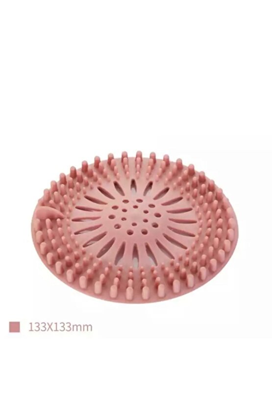 Mutfak Lavabo Süzgeci Evye Silikon Antibakteriyel Süzgeç Açık Gri