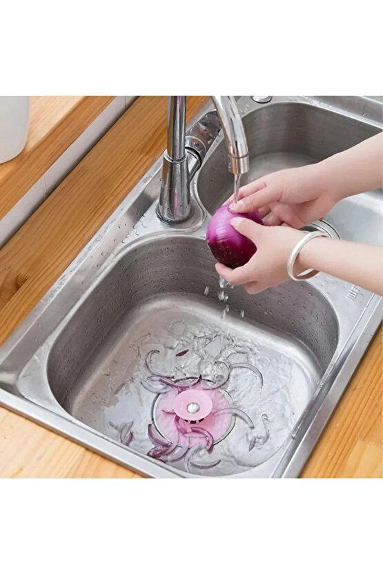 Silikon Süzgeçli Lavabo Banyo Tıkacı Evye Küvet Gider Tıpası