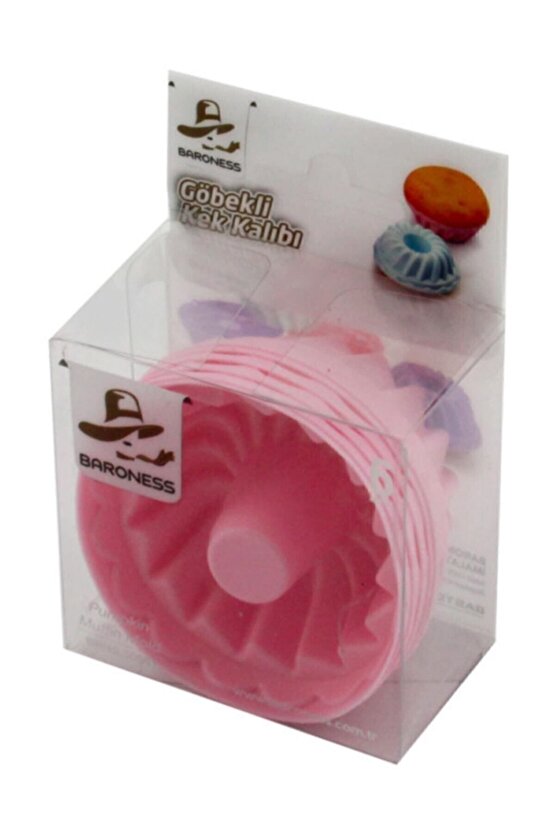 6lı Silikon Mini Kek Muffin Kalıbı Renkli