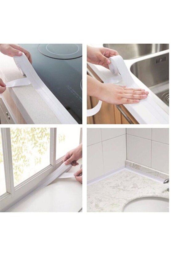 Beyaz Su Sızdırmaz Lavabo Kenar Bandı 3.2m