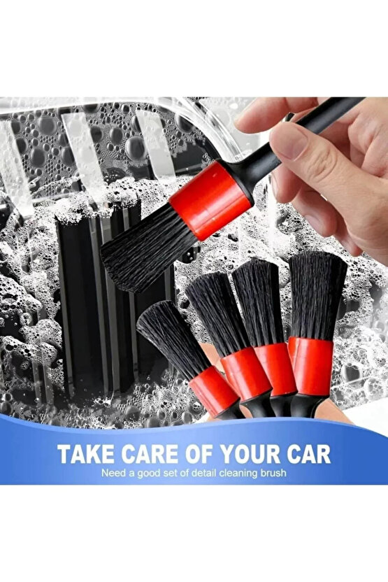 Oto Araç Detaylı Temizlik Fırça Seti 5li Oto Araba Yıkama Klima Temizleme Fırça Takımı