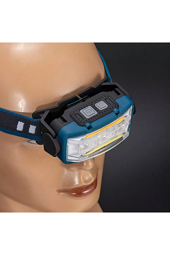 S03 SARI 10 WATT SENSÖRLÜ 11 IŞIK MODLU KAFA LAMBASI 24 BEYAZ SMD - 6 KIRMIZI SMD - 1 PO