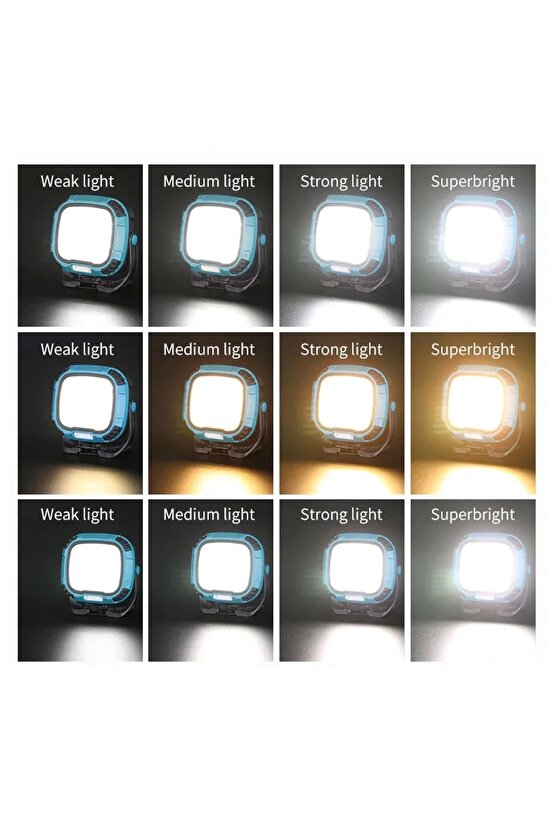 Powerbank Özellikli Kamp Lambası 3 Cob Ledli 30 Watt