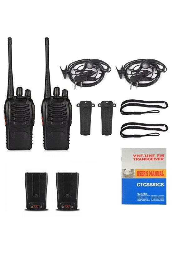 Baofeng 2 Adet 16 Kanal Uhf 400-470mhz Telsiz TYPE-C BATARYA 2026 MODEL