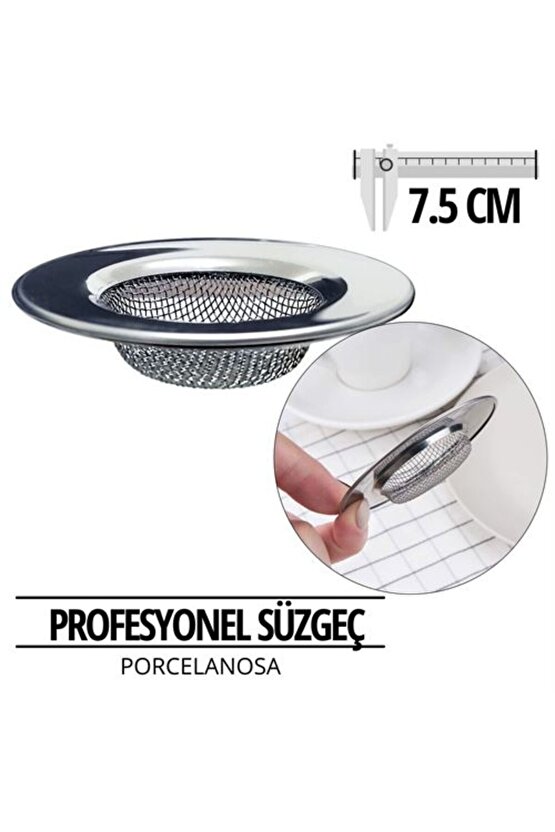 6 ADET Profesyonel 7.5 cm Çap Lavabo Süzgeci