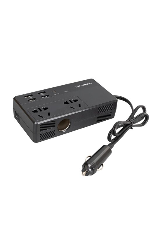 Cz0212v-24v 12-24 Volt 200 Watt 4 Usb Type-c Girişli Araç Power Inverter