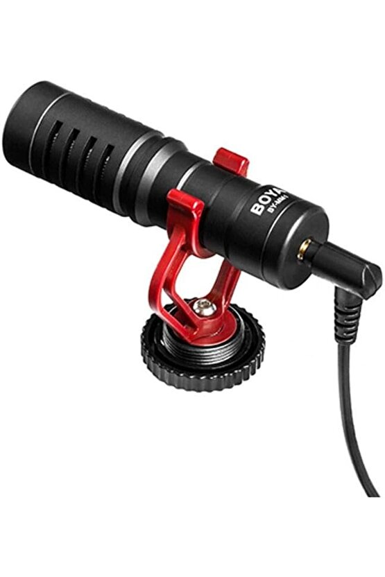 htcx By-MM1 Pilsiz Kamera Üstü Çift Mikrofon, iPhone, Android, DSLR Kamera Uyumlu shopwave 100581