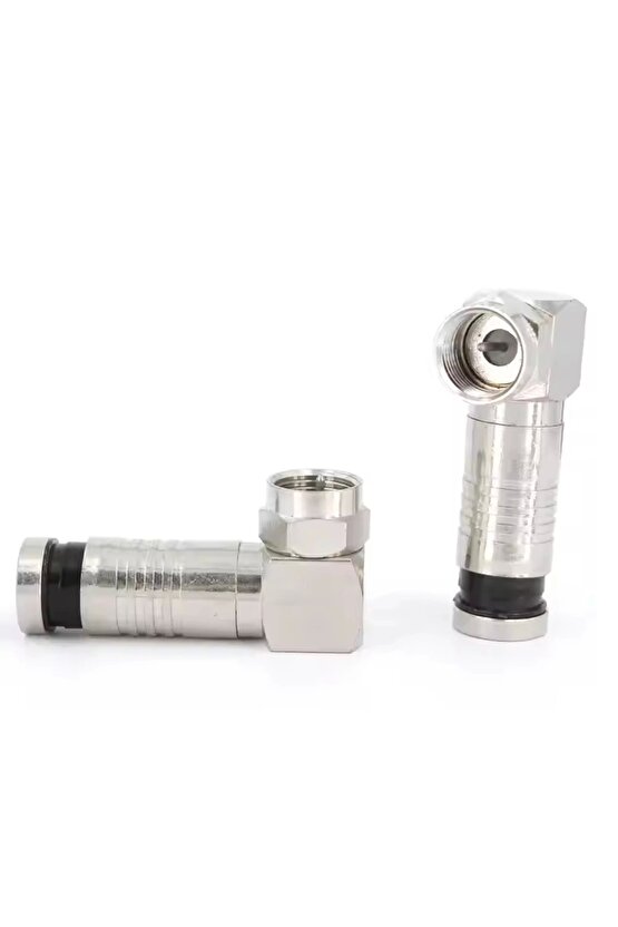 SIKMALI RG6U6 L TİPİ ÇEVİRMELİ F KONNEKTÖR  (SIKMALI + L TİP ÇEVİRMELİ) (4887)