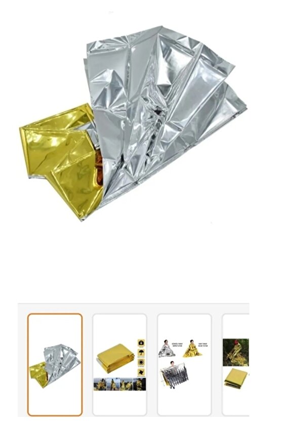 Acil Durum Battaniyesi (çift Taraflı Sarı-gümüş)