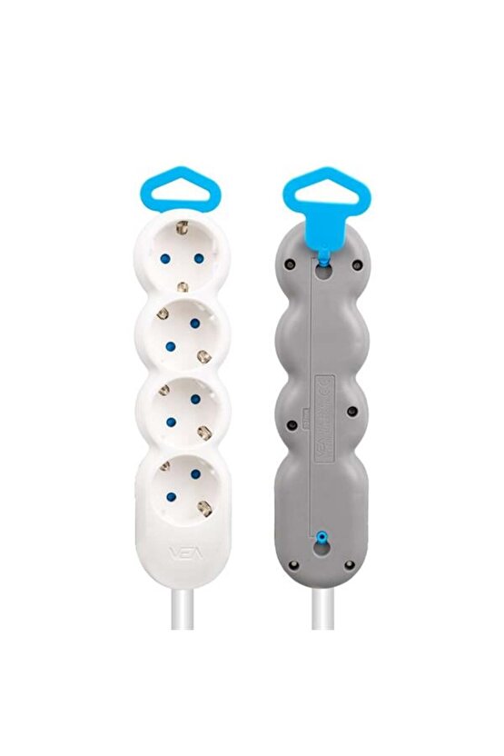 1. Kalite 1.5 Metre Uzatma Kablolu Grup Priz 4 Lü Elektrik Prizi AXE33-3F61