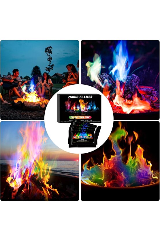 1 Adet 15 Gr Sihirli Ateş Tozu Kamp Ateşi Renklendirme Tozu