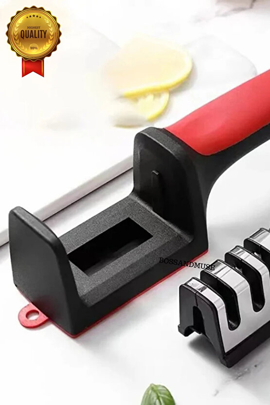 3 Aşamalı Paslanmaz Çelik 1. Kalite Bıçak Bileme Aparatı Asorti Renkli BSR7-1L