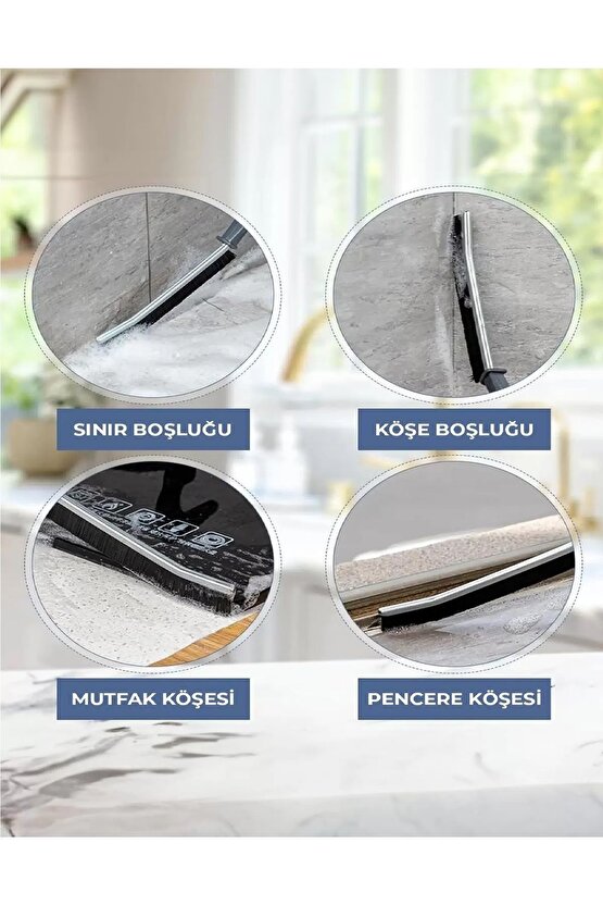 2 ADET Çok Amaçlı Multi İnce Temizlik Fırçası Derz Arası Banyo Mutfak Lavabo Detay Temizleme Fırçası
