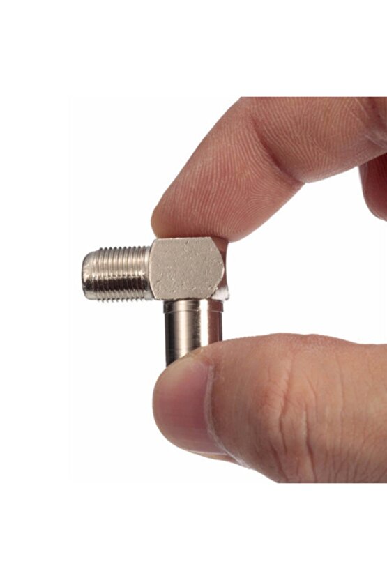 F Dişi - Tv Anten Erkek Çevirici l Tipi Fiş - 5 Adet