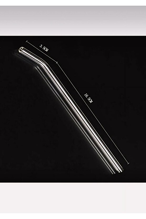 Sunum Bardağı Pipeti Şık Tasarım Modern Cam Pipet 6 Adet AXE11A-1Y5