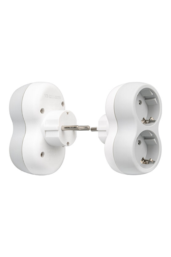 VEA VE-2211-3SGW A CLASS 2Lİ DİKEY ÇOKLU PRİZ (MADE IN MALAYSIA)