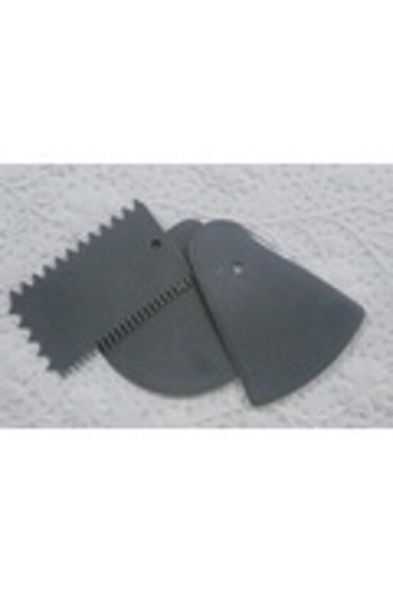 Krema Ve Hamur Kazıyıcı 3 Lü Set Gri