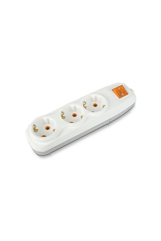 3Lü Anahtarlı Topraklı Klemensli Grup Priz