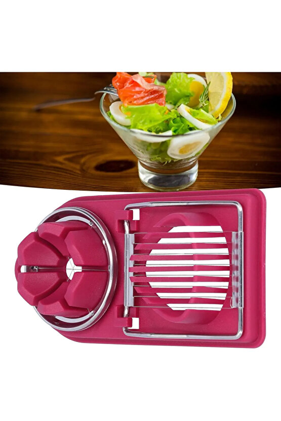 304 Paslanmaz Çelik Yumurta Muz Çilek Salata  Dilimleme Doğrama Kesme Aparatı