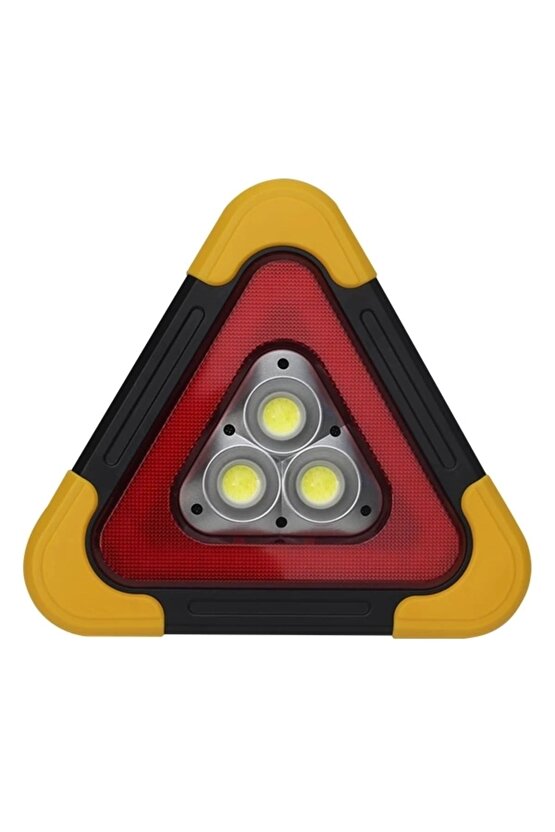 Güneş Enerjisi Şarjlı Led Işıklı Reflektör Kaza Arıza Trafik Lambası