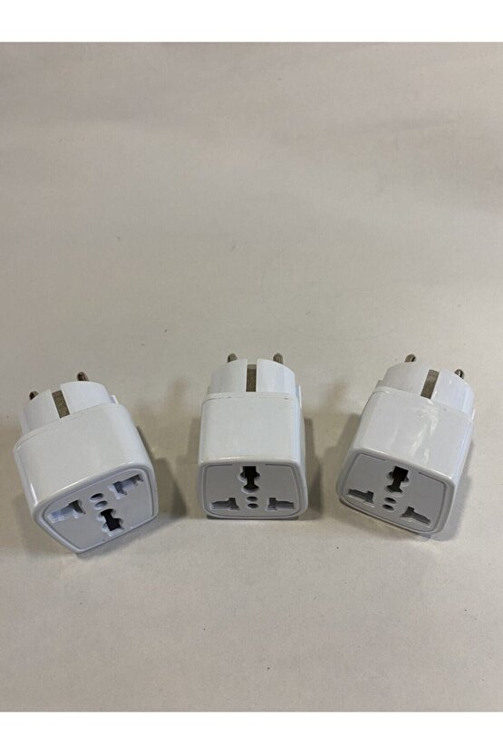 3 Adet Kare Tipi ingiliz Amerikan Tipi Priz Dönüştürücü AXE-512T001