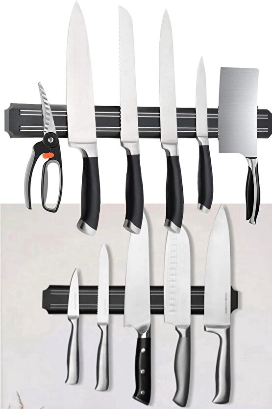 55 cm Mıknatıslı Metal Bıçak ve Alet Tutucu, Güçlü ve Pratik Kullanım
